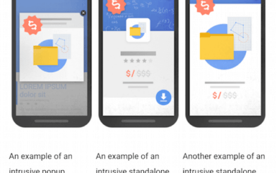 Google penalizes interstitial pop up ads