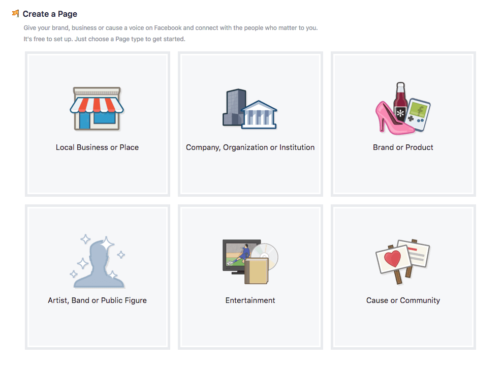 Screenshot - Create a Facebook Business Page