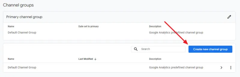 Create custom channel groups in GA4 for AI traffic