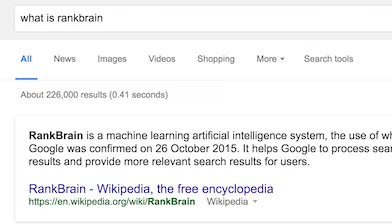 What is rankbrain?