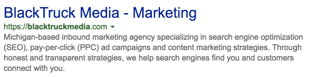 Bing Snippet for BlackTruck Media Bing Snippet for BlackTruck Media